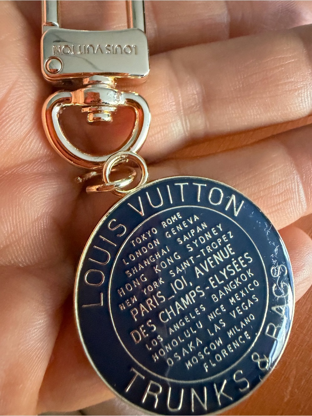 Unbranded Navy Blue and Gold Trunks & Bags Key Charm